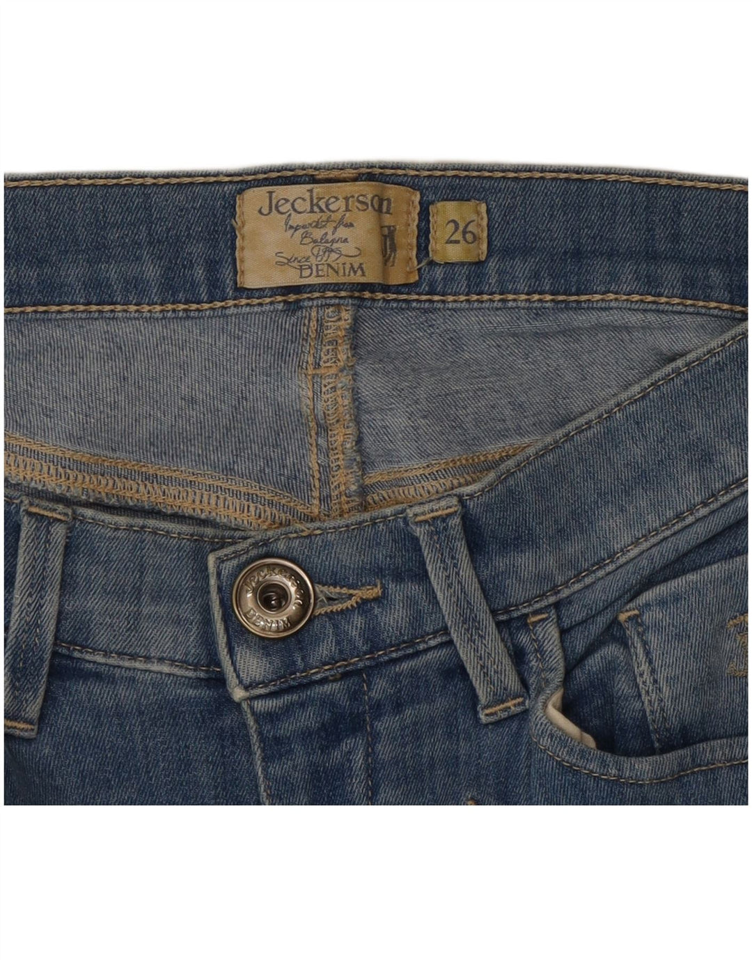 Jeckerson Damen Bootcut Jeans W26 L31 Blaue Baumwolle