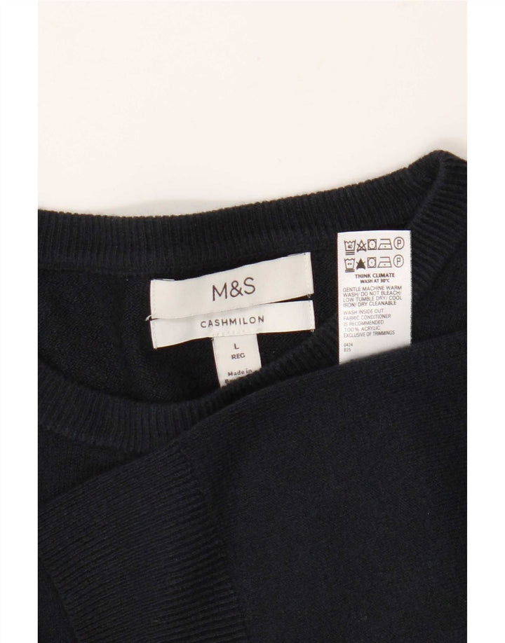 Marks & Spencer Herren-Pullover mit Rundhalsausschnitt, groß, Marineblau, Acryl