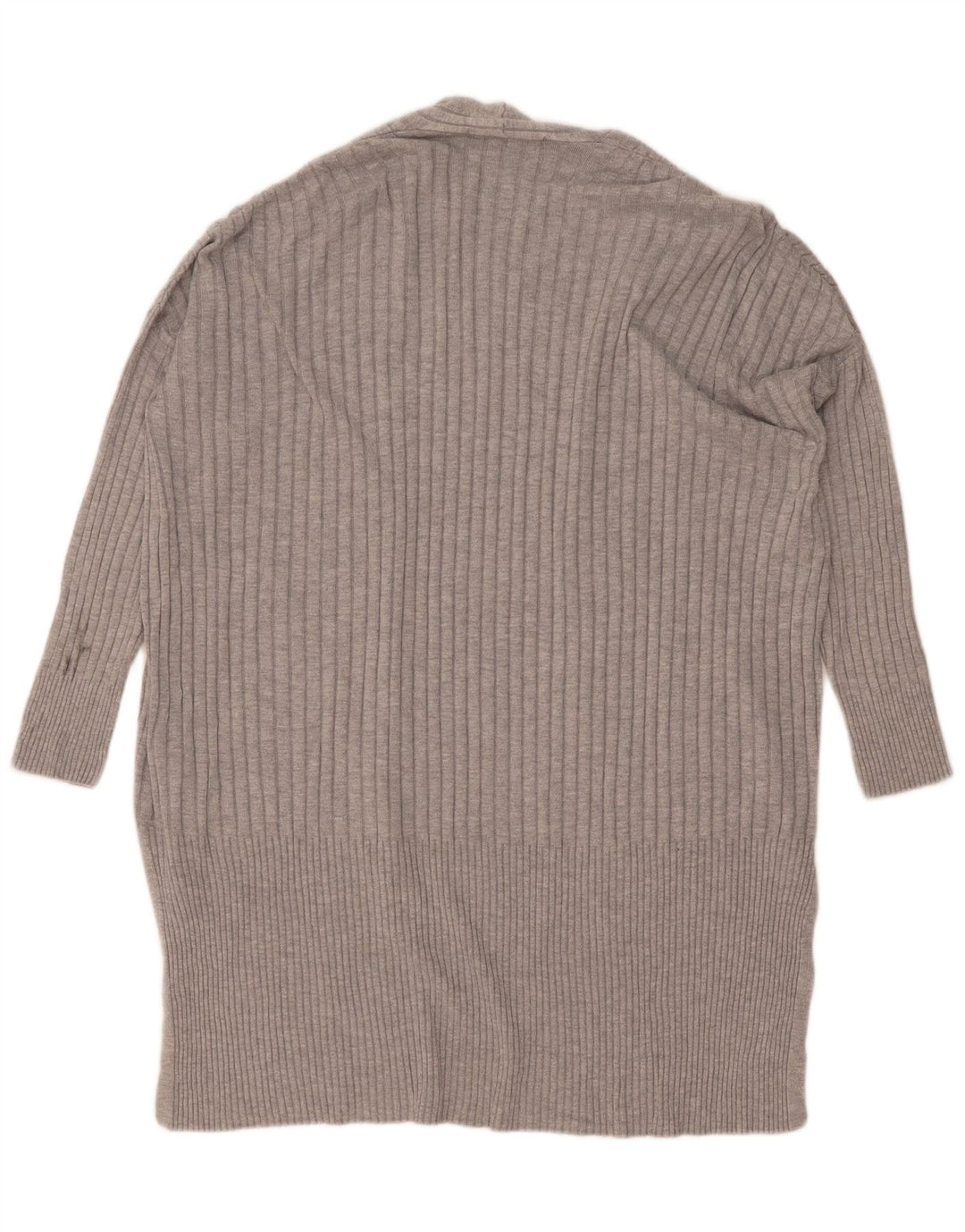 Marks & Spencer Damen Longline Open Cardigan Pullover UK 14 Mittelgrau