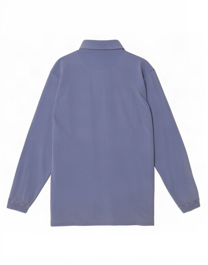 Oliver Brown Herren Langarm-Poloshirt Mittelblau
