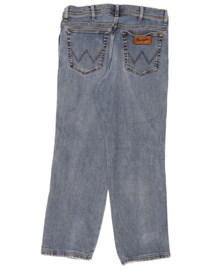 Wrangler Herren Texas Straight Jeans W36 L29 Blaue Baumwolle