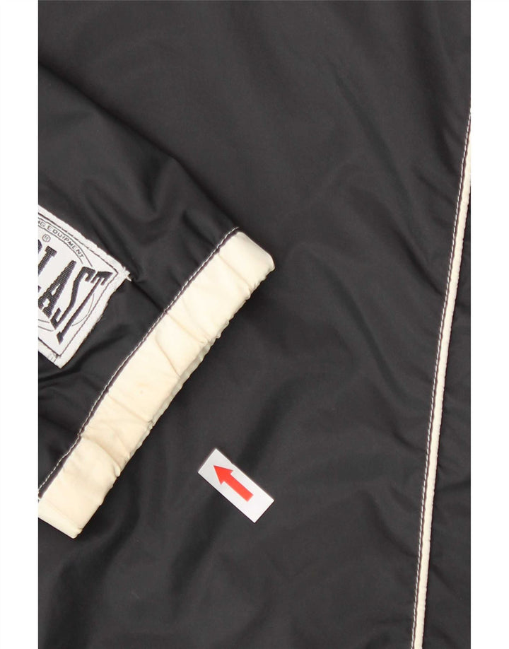 Everlast Herren-Regenjacke mit grafischem Pullover, UK 40, großes schwarzes Nylon