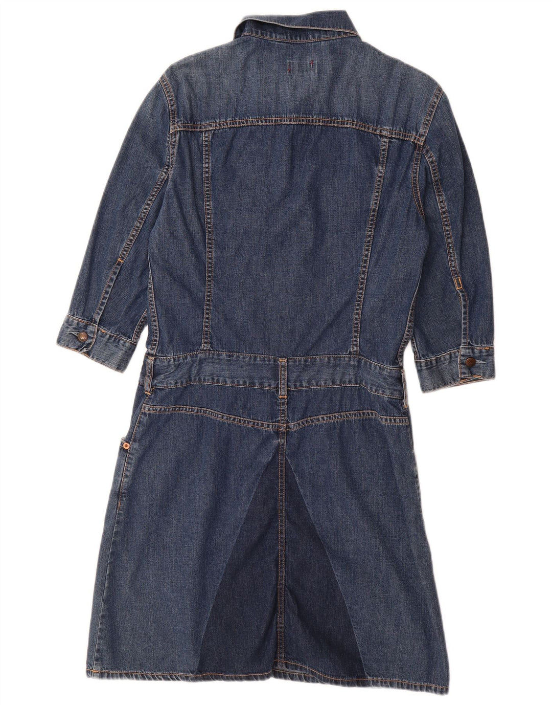 LEVI'S Mädchen-Pullover-Jeanskleid mit 3/4-Ärmeln, 11–12 Jahre, Mittelblau