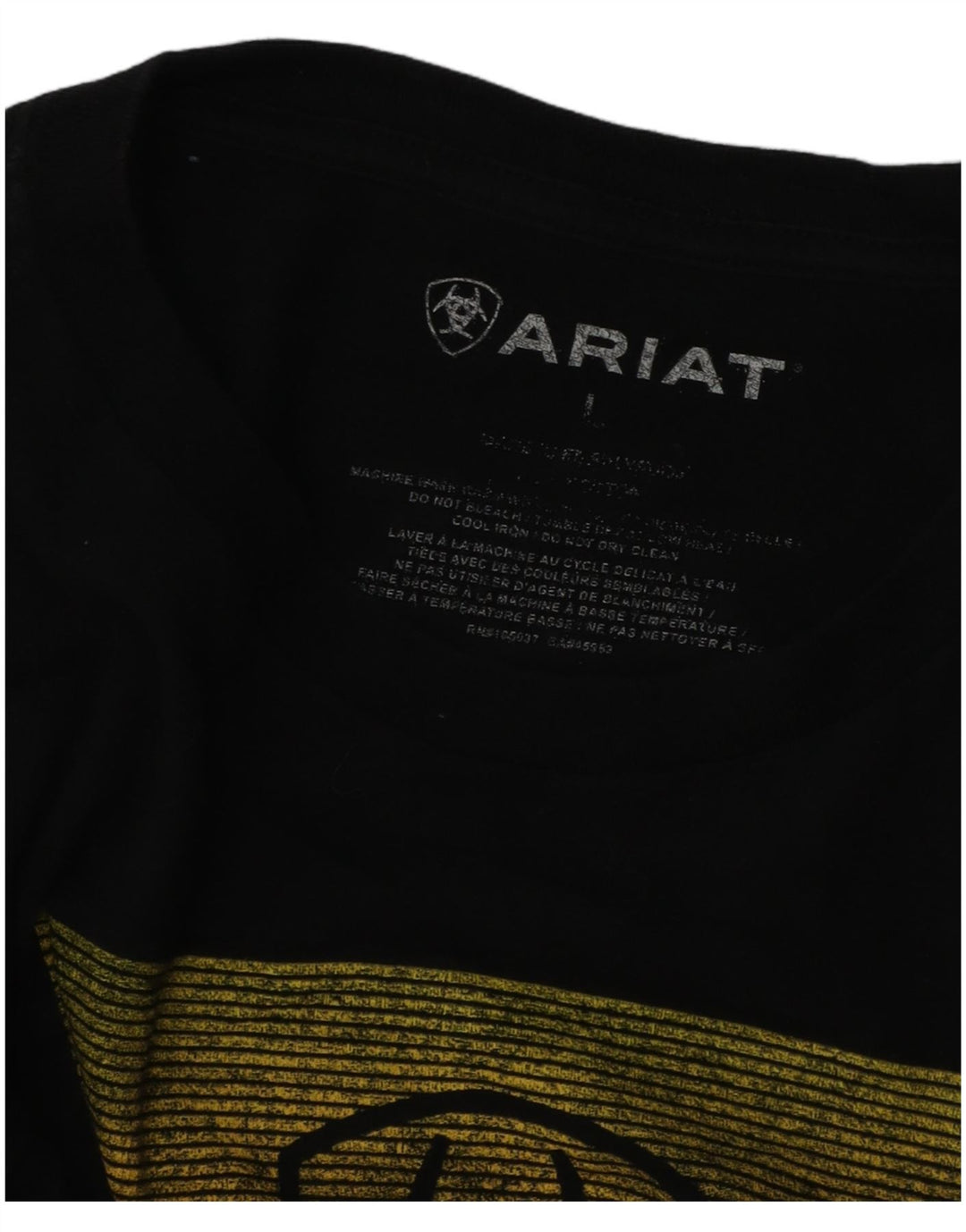 ARIAT Herren-T-Shirt mit Grafik, groß, aus schwarzer Baumwolle