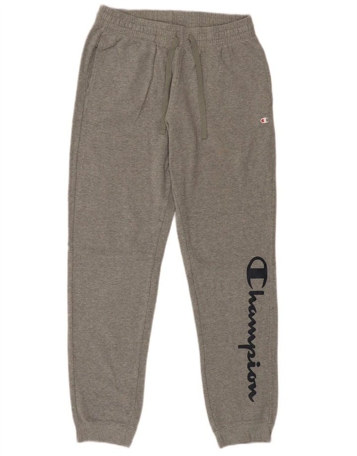 CHAMPION Womens Graphic Tracksuit Trousers Joggers UK 12 Medium  Grey