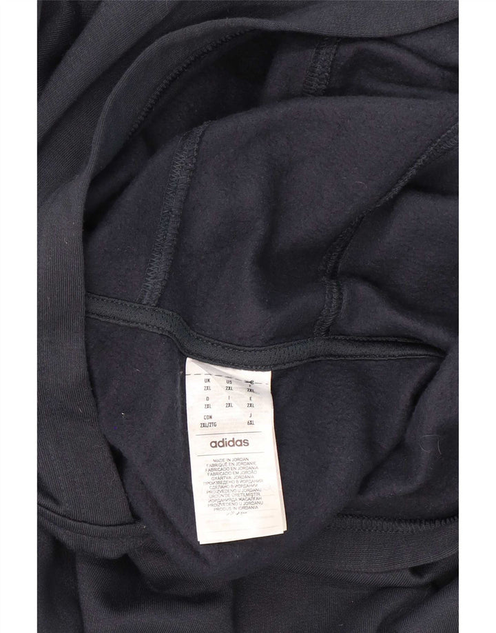 Adidas Herren Kapuzenpullover 2XL Marineblau Polyester