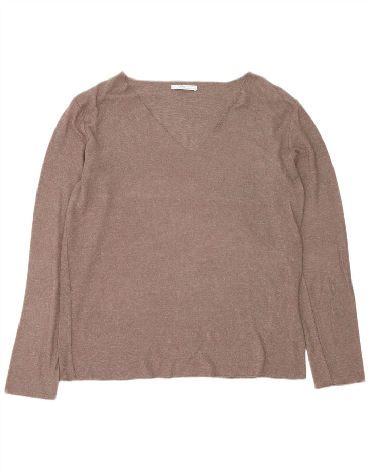 Zara Damen Top Langarm UK 18 XL Braun