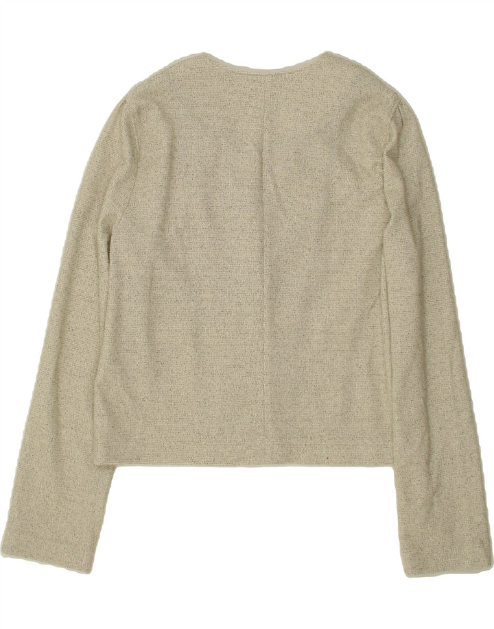 J. CREW Womens 365 Crop Cardigan Top UK 14 Medium Grey Polyester Vintage J. Crew and Second-Hand J. Crew from Messina Hembry 