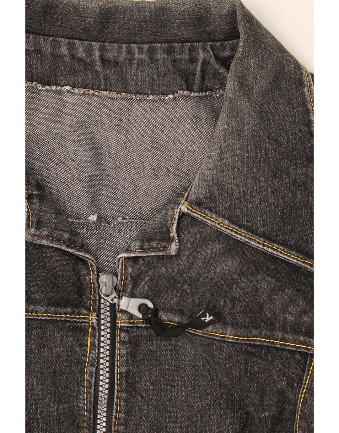 Vintage Damen Jeansjacke UK 14 Mittelgrau