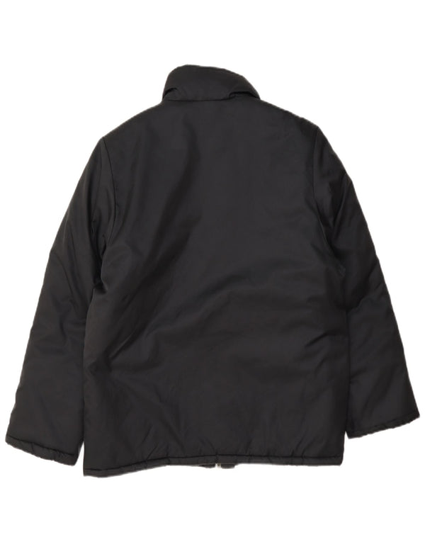 Adidas Jungen Wattierte Jacke 11-12 Jahre Schwarzes Nylon