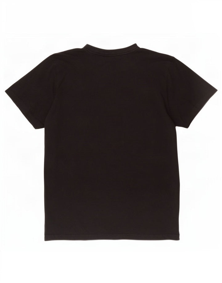 Kappa Herren-T-Shirt mit Grafik, groß, aus schwarzer Baumwolle