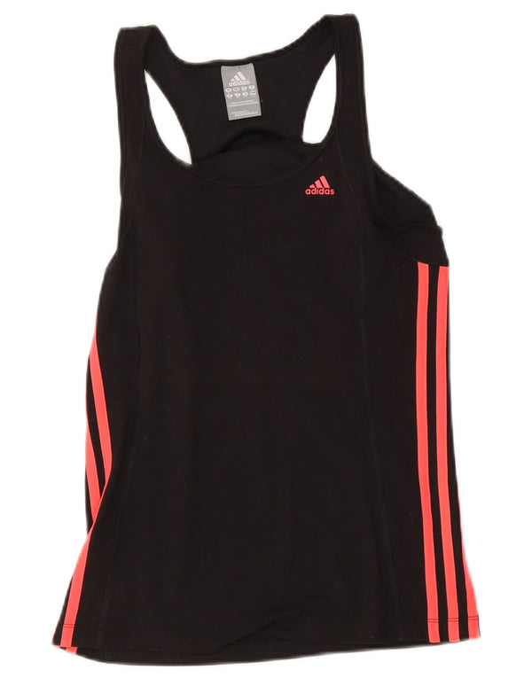 Adidas Damen Climalite Weste Top UK 10 Small Schwarz Polyester