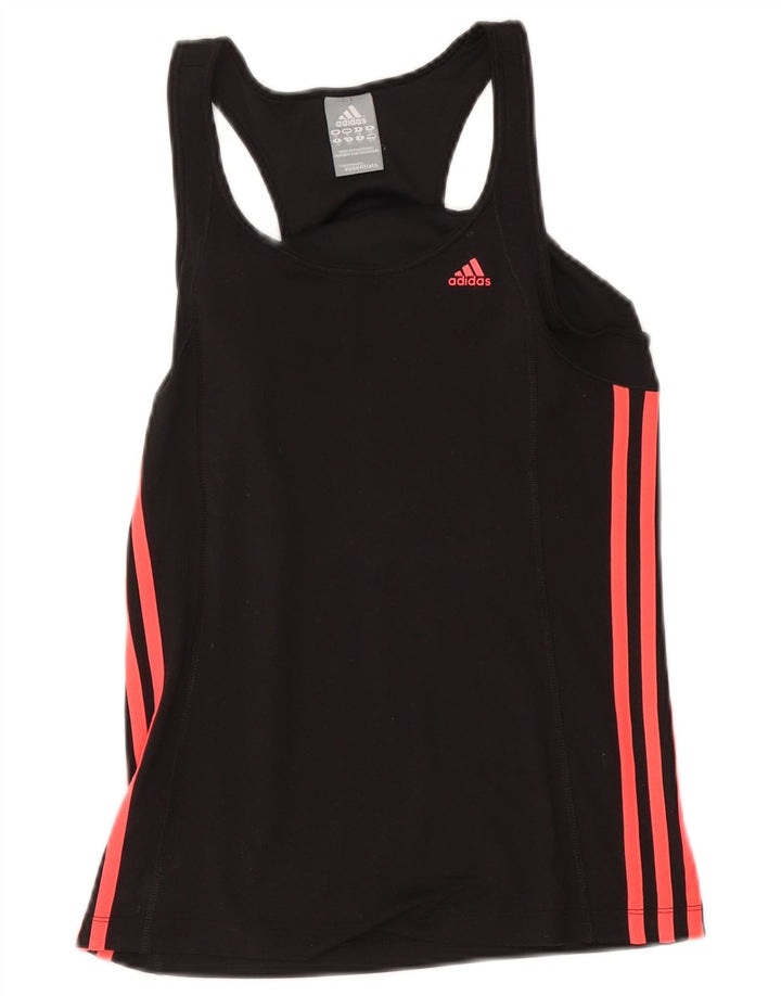 Adidas Damen Climalite Weste Top UK 10 Small Schwarz Polyester