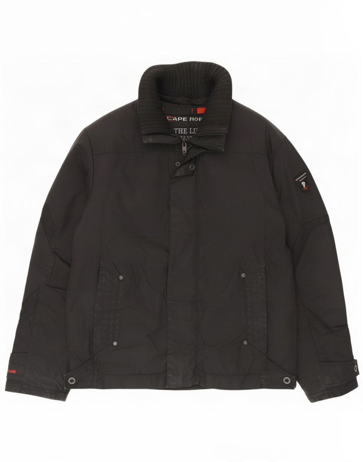 Cape Horn Herren-Windbreakerjacke, reguläre Passform, UK 40, Größe L, Schwarz, Polyamid