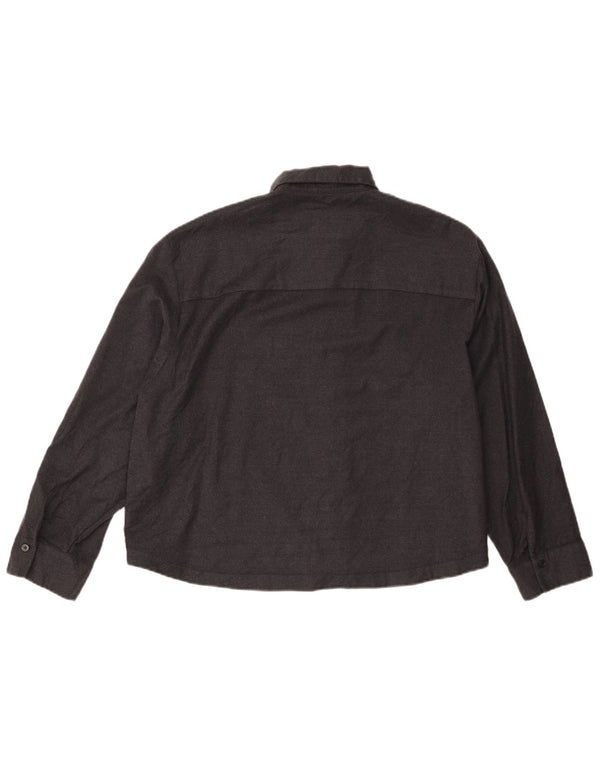Massimo Dutti Damen Flanellhemd UK 18 XL Grau