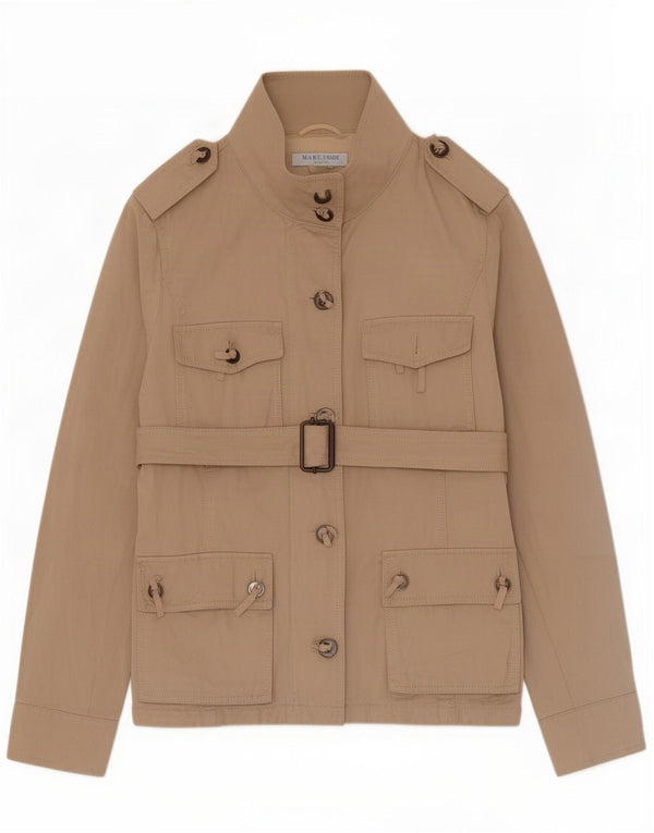 Marella Damen Militärjacke UK 12 Mittelbeige Baumwolle Sport