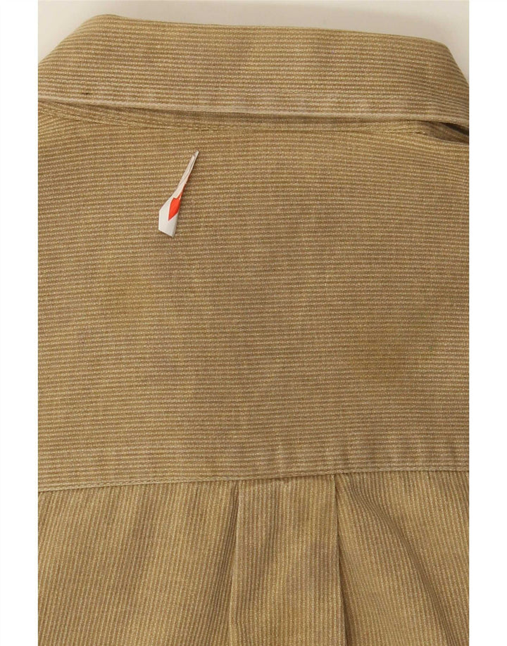 CAT Herrenhemd 2XL Beige Nadelstreifen