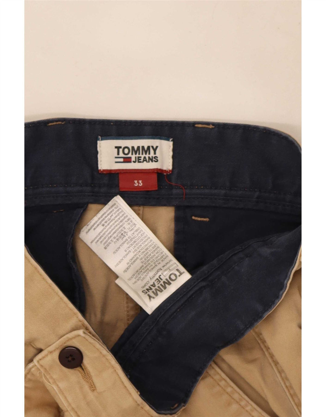 Tommy Hilfiger Herren Chinoshorts W33 mittelbeige Baumwolle