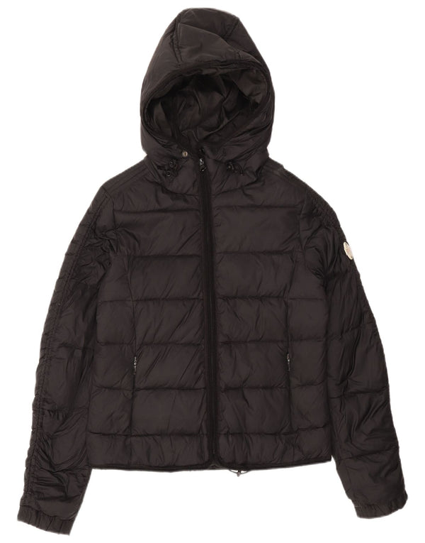 Replay Wattierte Damenjacke mit Kapuze UK 12 Medium Schwarz
