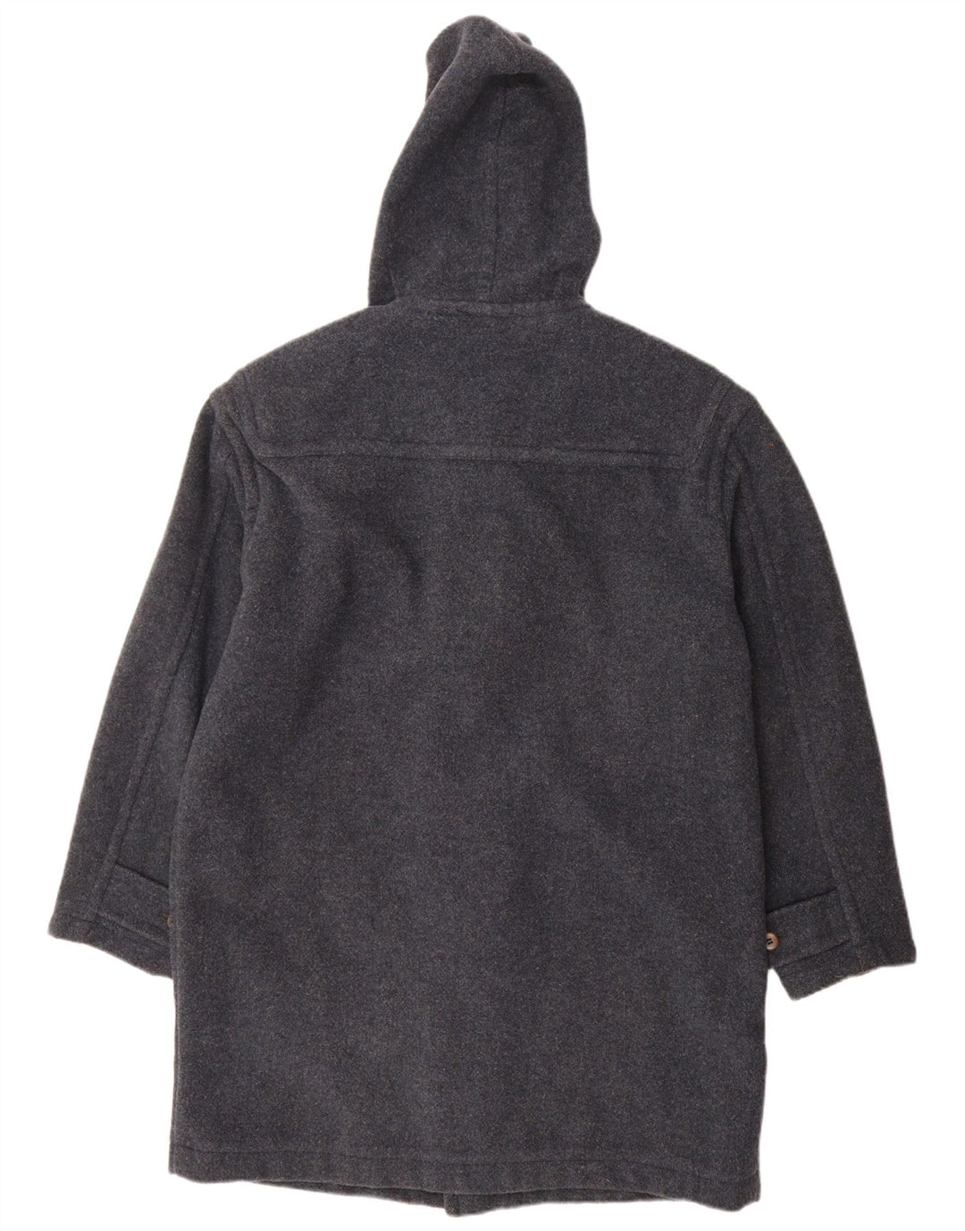 Stefanel Herren-Dufflecoat mit Kapuze, UK 38, mittelblaue Wolle
