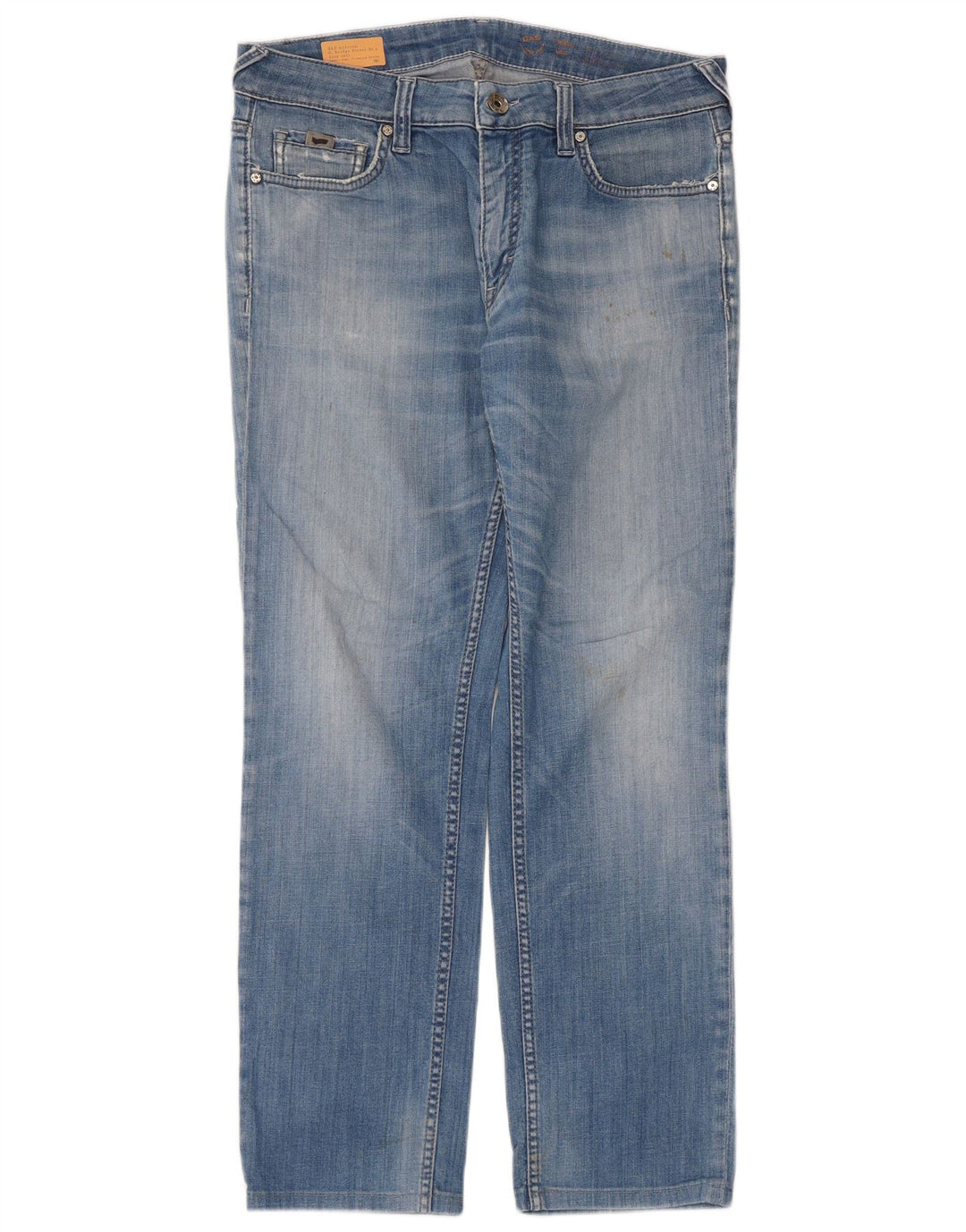 Gas Damen Straight Jeans W34 L29 Blau