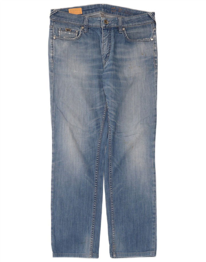 Gas Damen Straight Jeans W34 L29 Blau