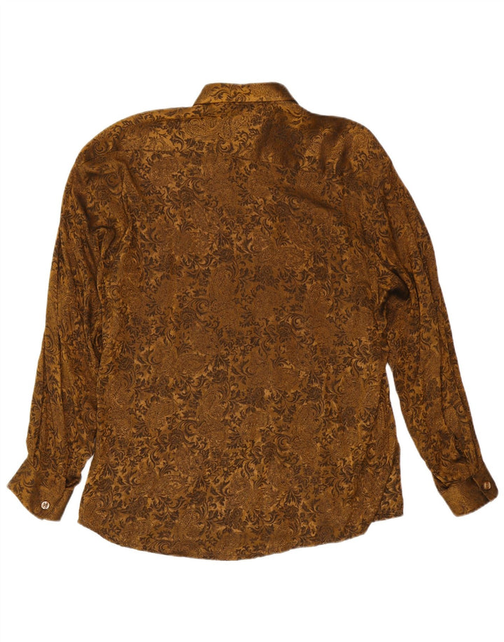Tipo' S Herrenhemd Mittelbraune Paisley-Viskose