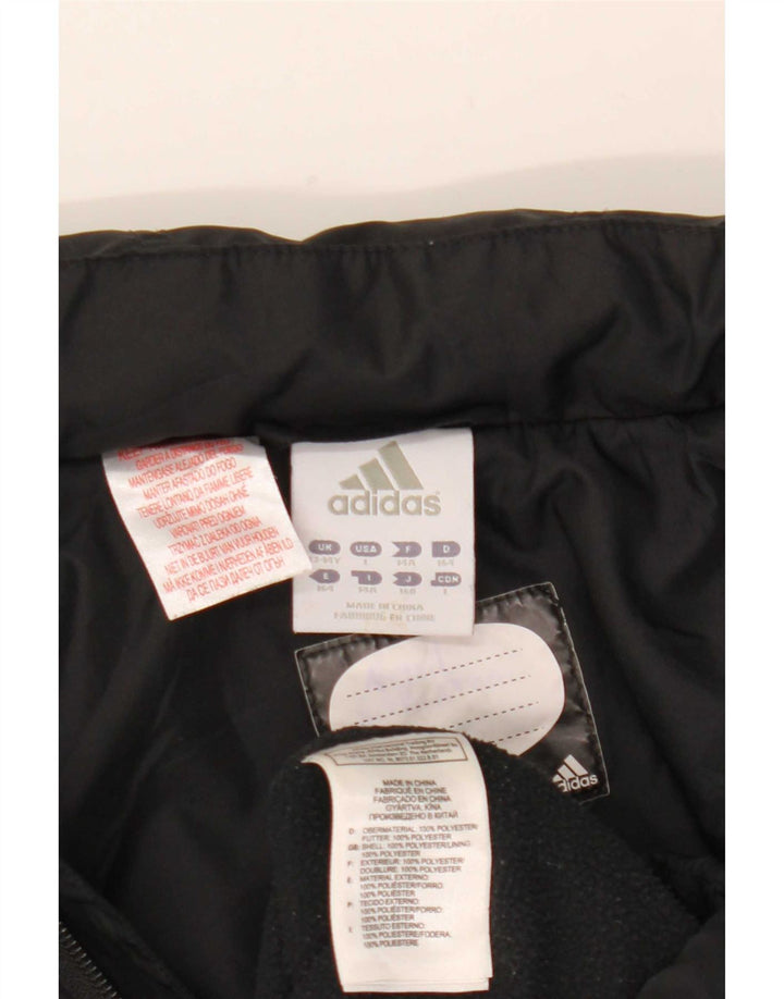 Adidas Jungen-Windbreakerjacke mit Kapuze, 13–14 Jahre, schwarzes Polyester