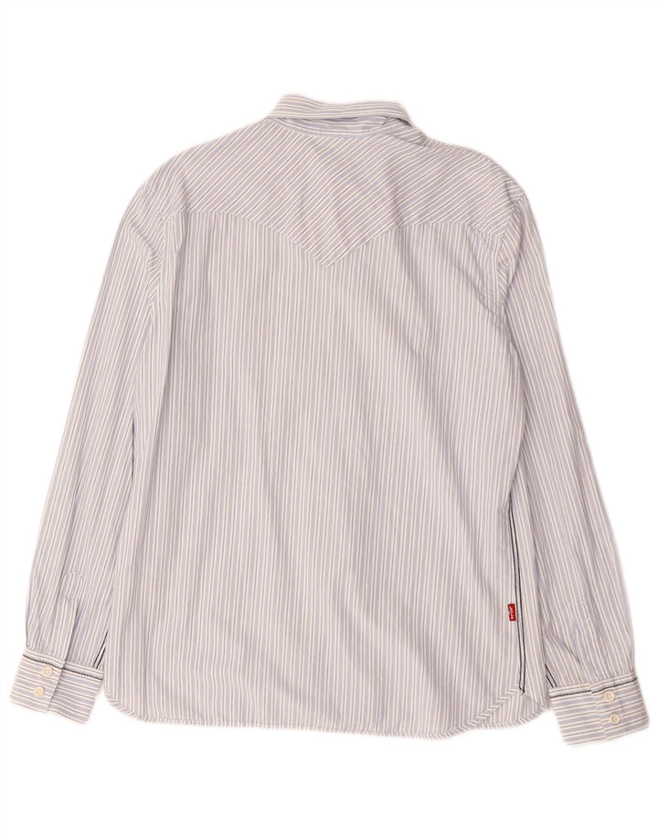 Levi's Herrenhemd aus mittelblauer, gestreifter Baumwolle