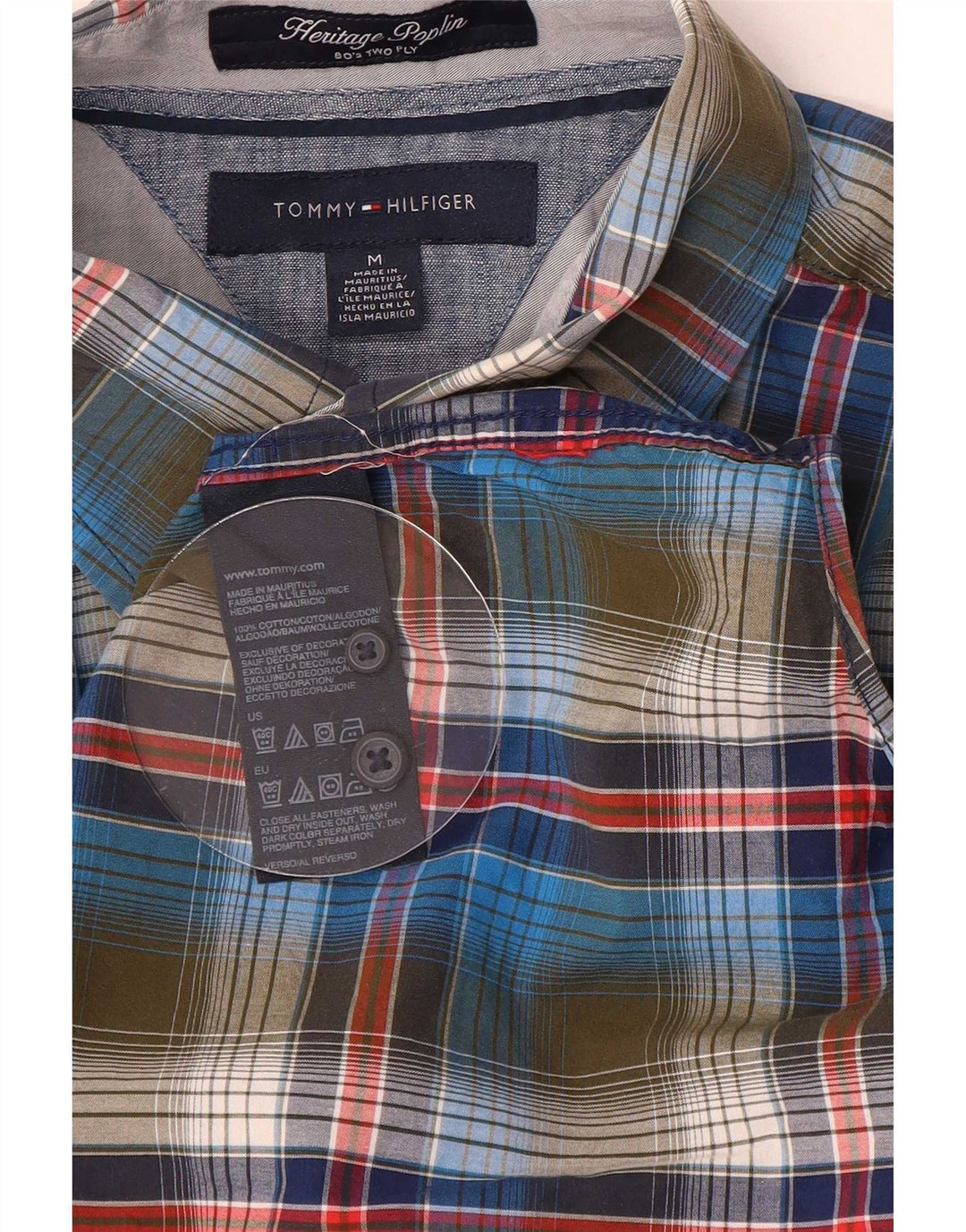 Tommy Hilfiger Herren-Hemd, mittelgroß, mehrfarbig, kariert