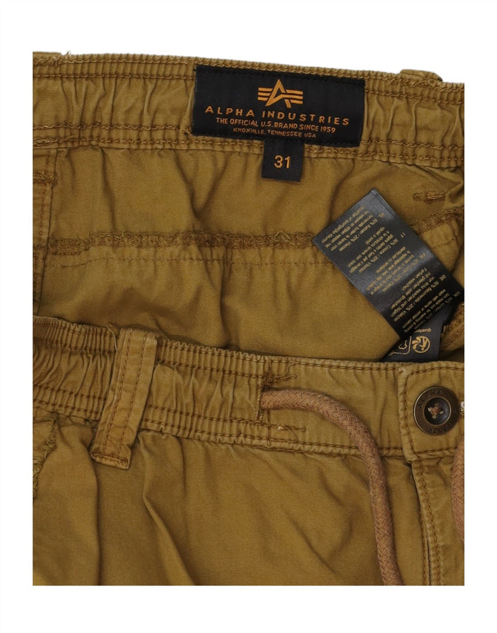 Alpha Industries Herren Cargoshorts W31 Medium Khaki Baumwolle
