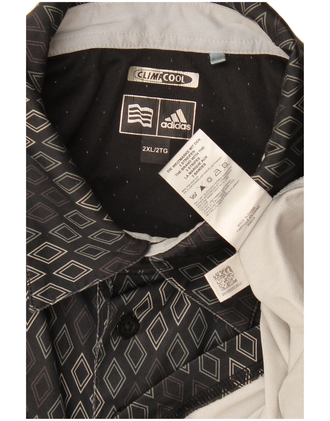 Adidas Herren Climacool Poloshirt 2XL Schwarz Argyle/Diamant Polyester