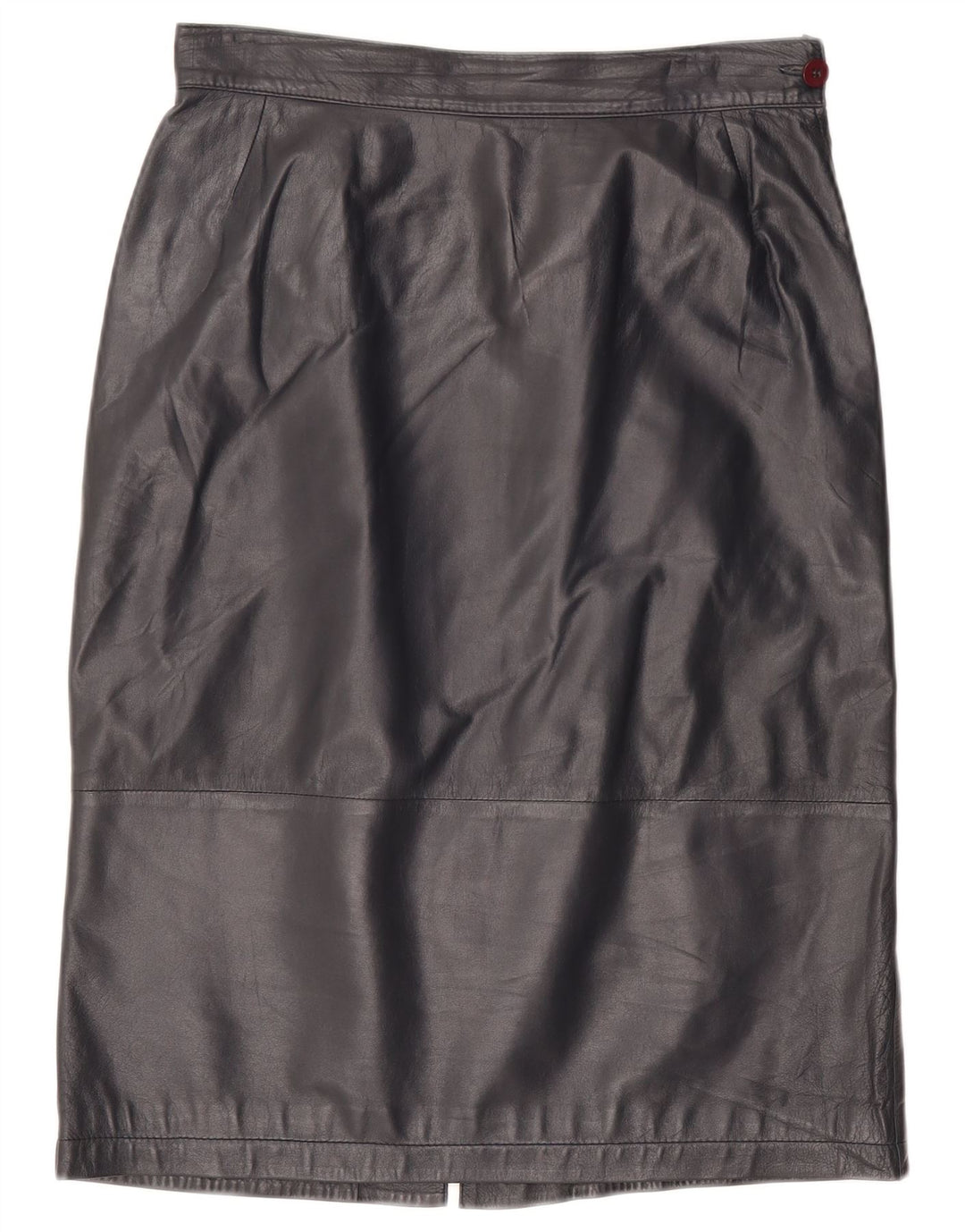 Vintage Damen Lederrock IT 46 Groß W32 Marineblau