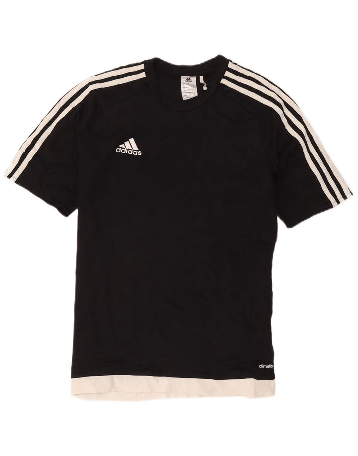 Adidas Herren Climalite T-Shirt Top Medium Schwarz Colourblock Polyester