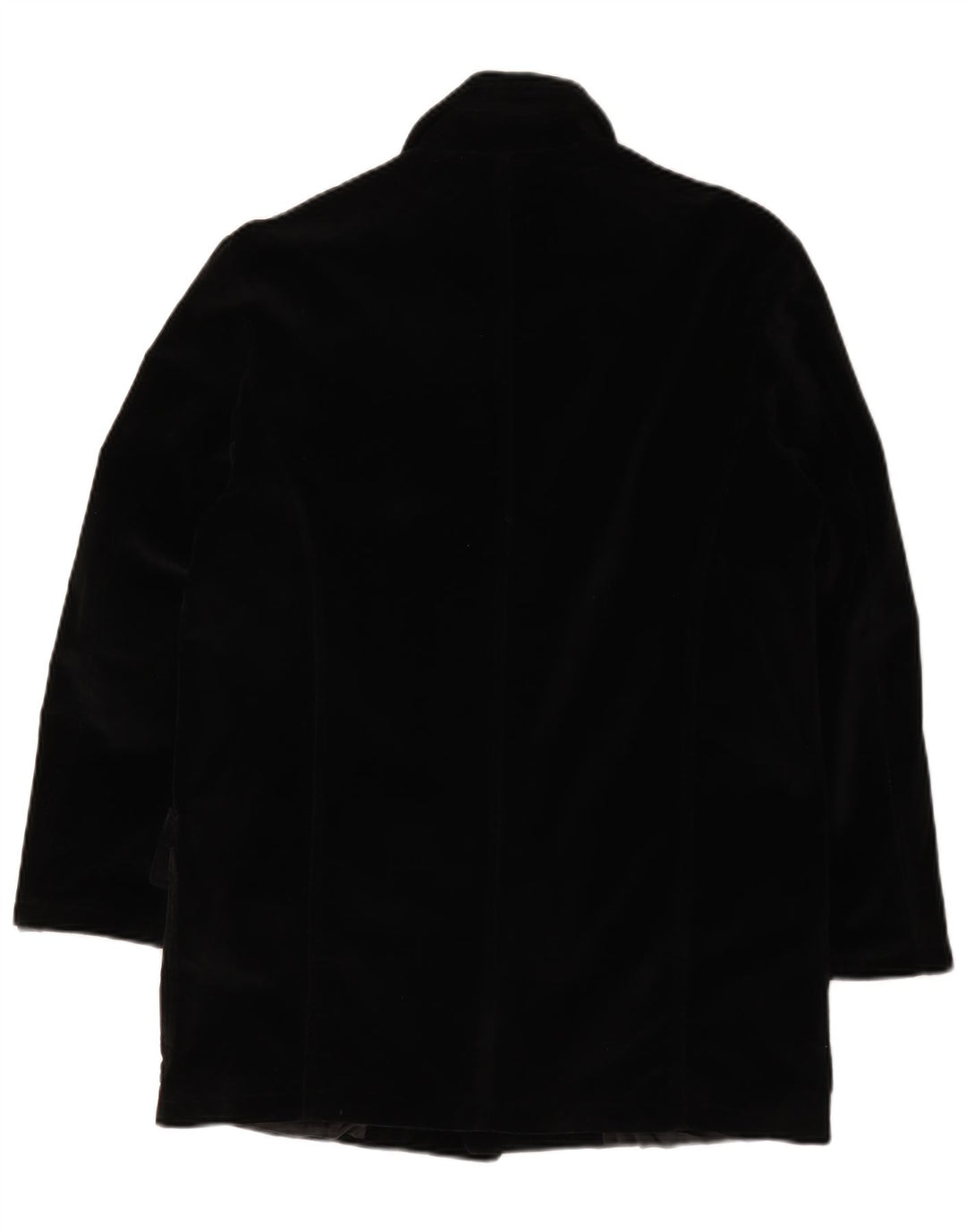 Vintage Herren-Samt-Utility-Jacke IT 46 Small aus schwarzer Baumwolle