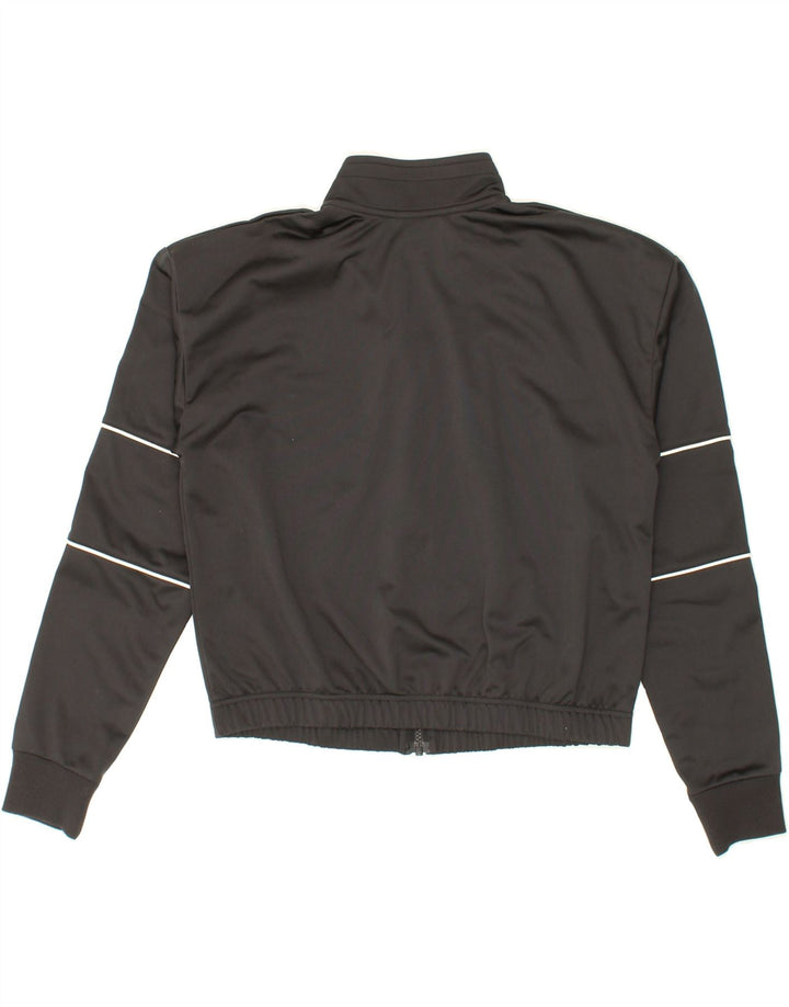 REEBOK Womens Oversized Crop Tracksuit Top Jacket UK 8/10 Small Grey Vintage Reebok and Second-Hand Reebok from Messina Hembry 