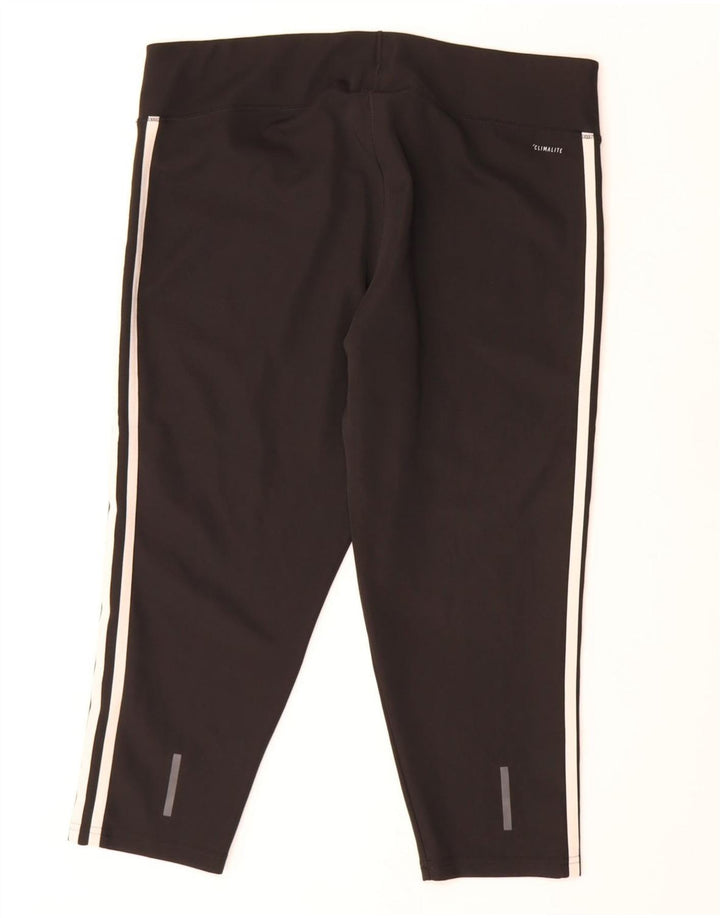 Adidas Damen Climalite Capri Leggings UK 18 XL Schwarz Polyester