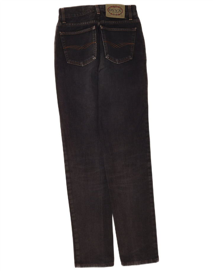 Onyx Damen Tapered Jeans W28 L31 Schwarze Baumwolle