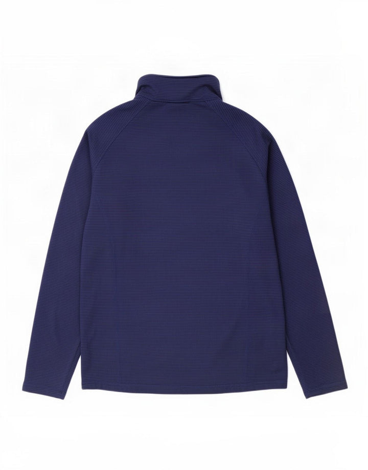 North Ridge Herren-Pullover-Trainingsanzugoberteil mit Reißverschluss und Halsausschnitt, groß, blau gestreift