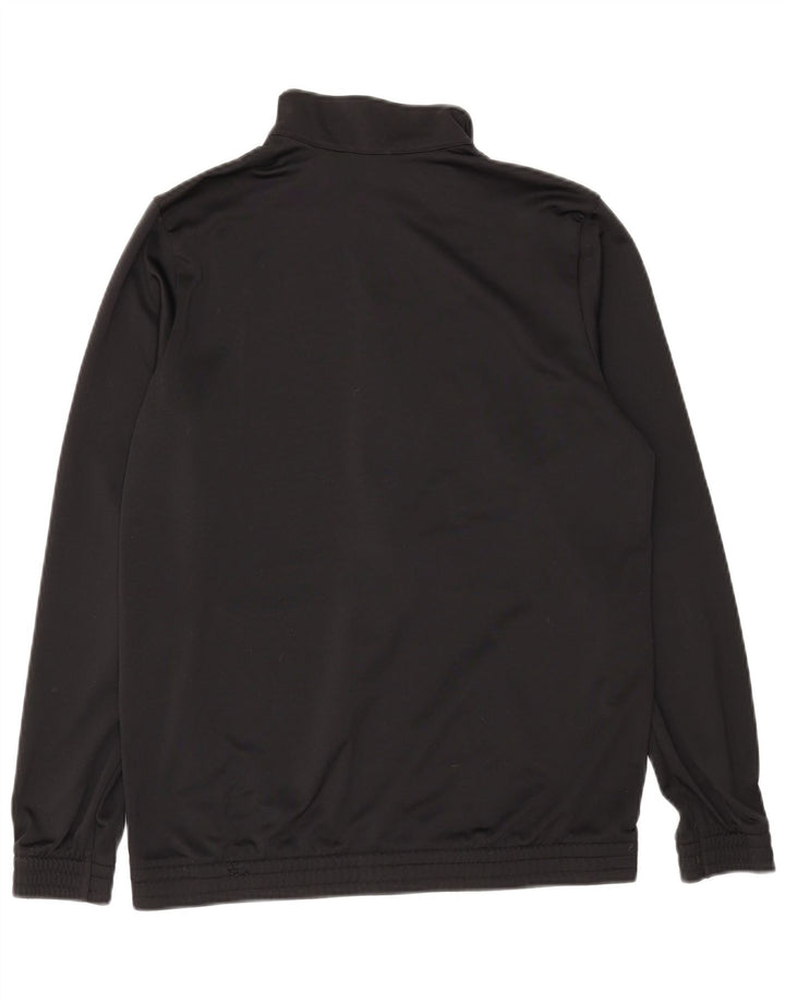 Adidas Mädchen-Trainingsanzugoberteil mit Grafik, 15–16 Jahre, schwarzes Polyester