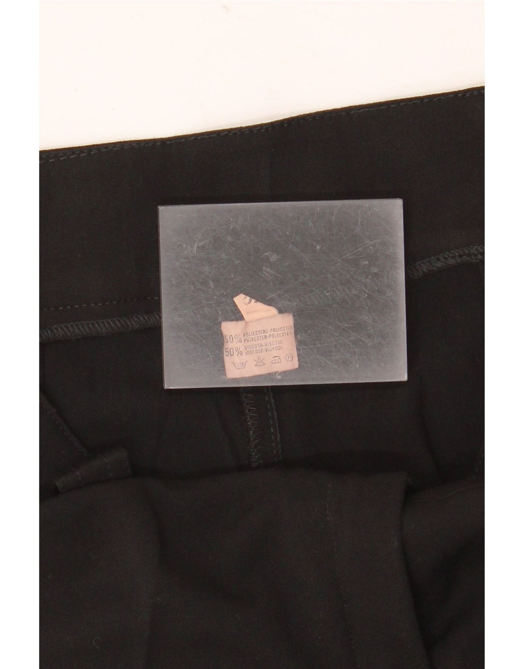 VINTAGE Gerade Damen-Anzughose, Größe S, W27, L32, Schwarz, Polyester