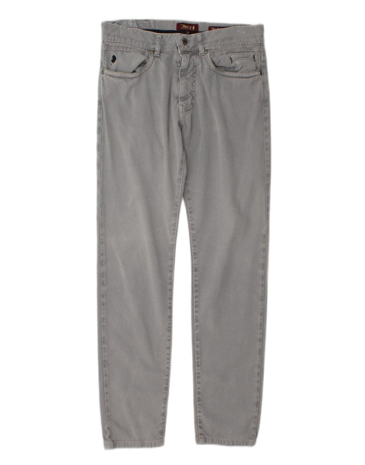 MARLBORO CLASSICS Womens Slim Casual Trousers W29 L29 Grey Cotton