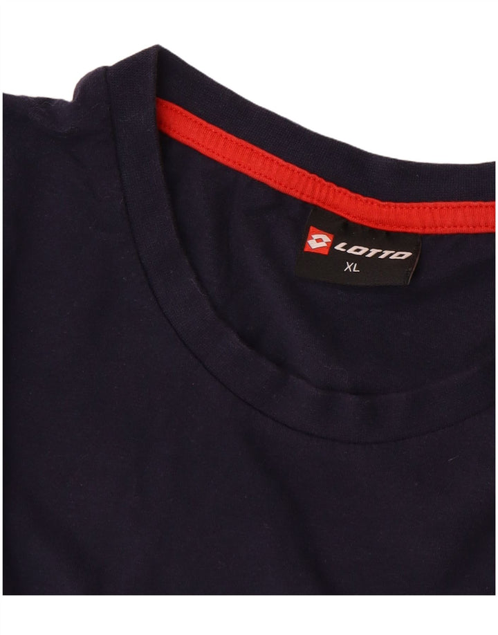 Lotto Herren T-Shirt Top XL Marineblau Baumwolle