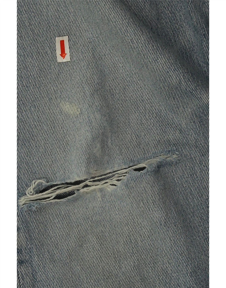 Levi's Herren 501 Distressed Straight Jeans W32 L27 Blaue Baumwolle