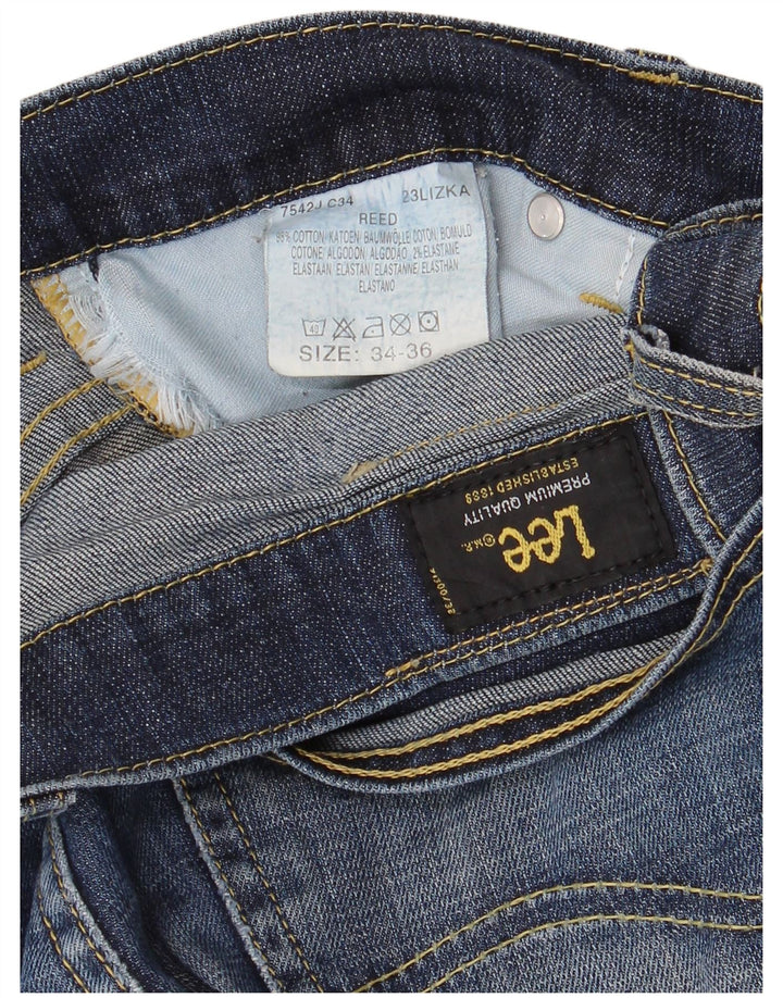LEE Herren REED Straight Jeans W34 L31 Marineblaue Baumwolle