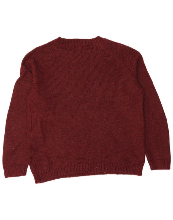 MARKS & SPENCER Damen-Pullover mit U-Boot-Ausschnitt, Gr. 10, Burgunderrot