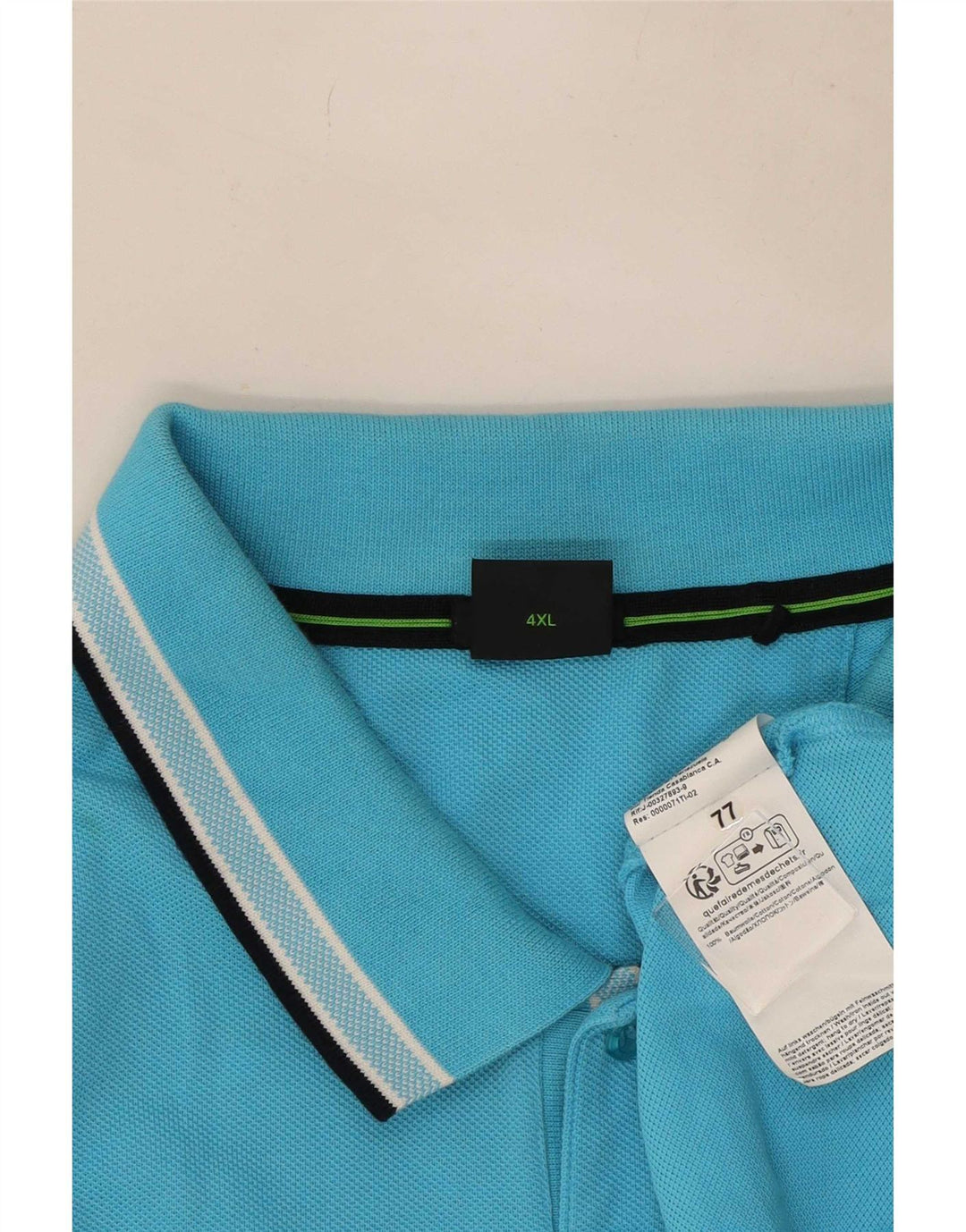 Hugo Boss Herren Poloshirt 4XL Blau Baumwolle