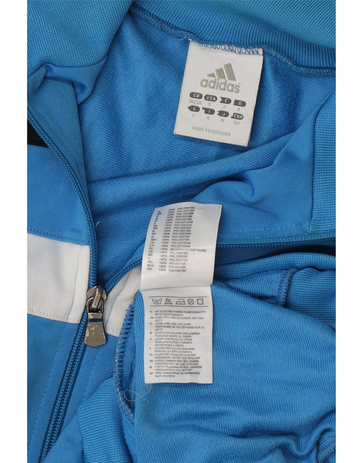 Adidas Herren-Trainingsanzug-Oberteiljacke UK 36/38 Small Blue Colourblock Polyester