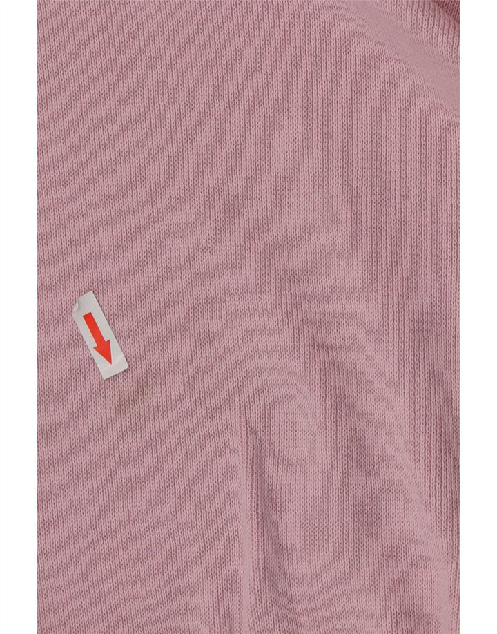 Zara Herren-Pullover mit Rundhalsausschnitt, Mittelrosa, Baumwolle