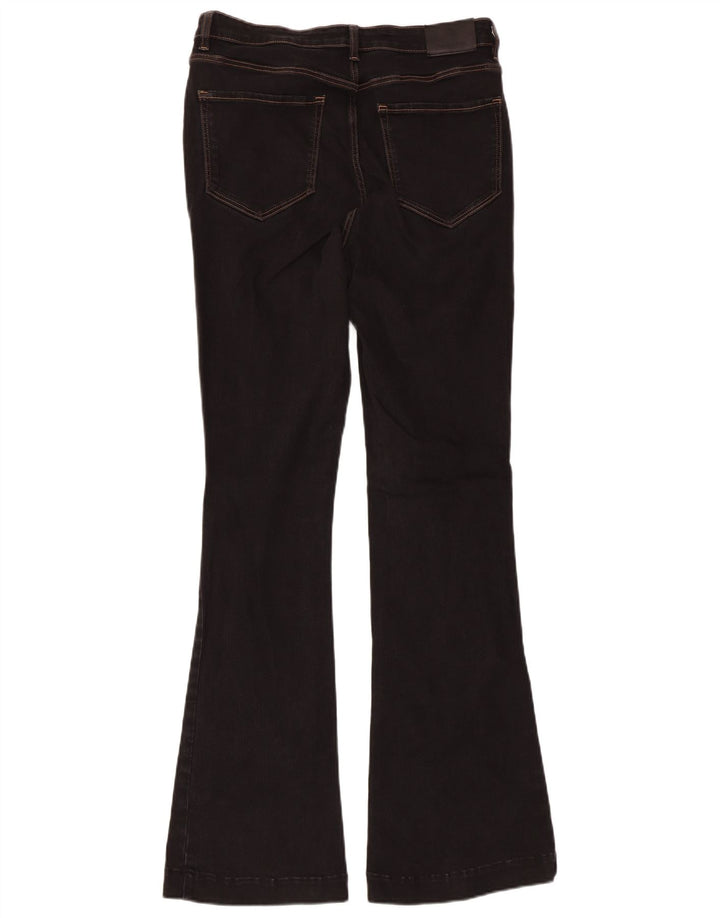 MASSIMO DUTTI Damen Bootcut Jeans EU 42 Large W32 L32 Schwarze Baumwolle